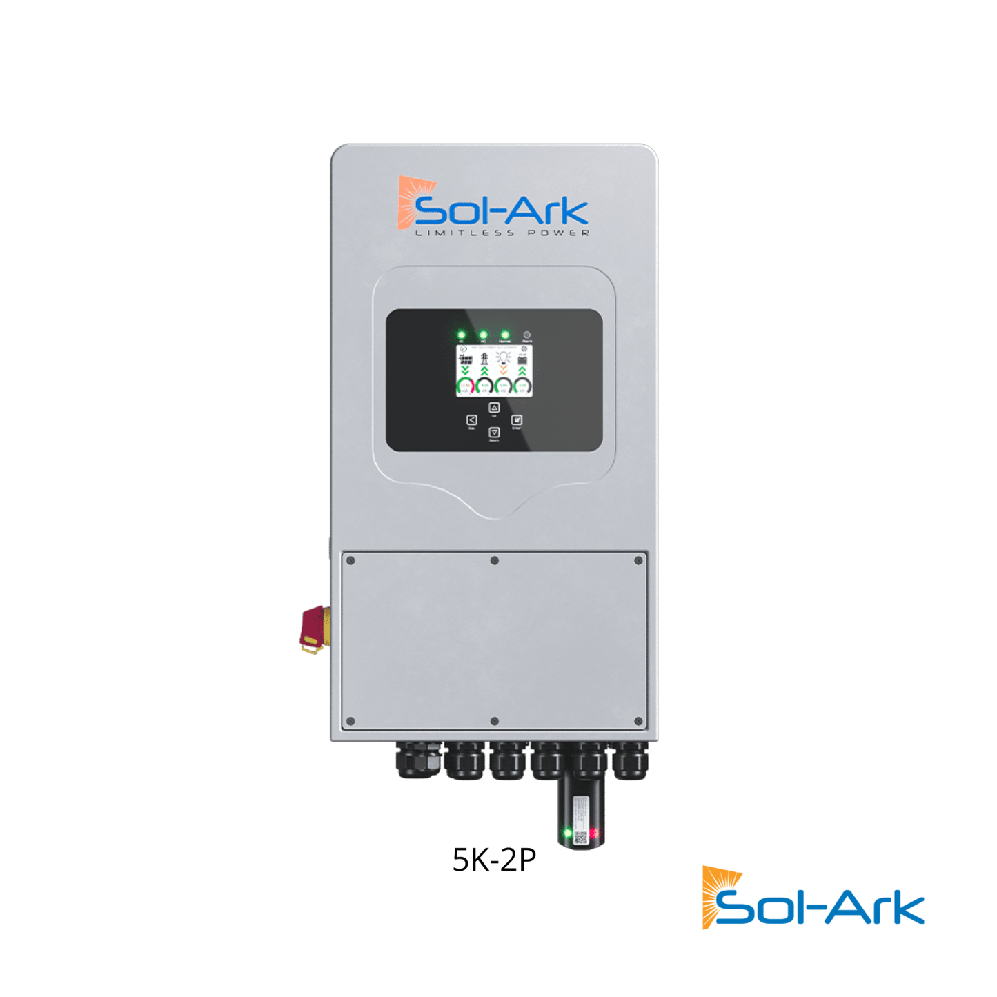 Onduleur-Chargeur Sol-Ark 5K-2P 120 V (Split-Phase) – 5 kW continu, 10 ans, Wi-Fi