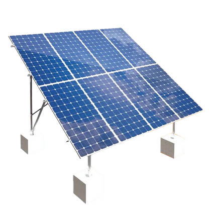 Elios Terra G8 – Système de montage au sol pour 8 panneaux 60/72 cellules (acier galvanisé, rails aluminium, garantie 5 ans) Boutique Solaire Québec