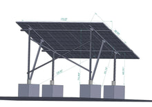 Elios Terra G4 – Système de montage au sol pour 4 panneaux 60/72 cellules (acier galvanisé + rails aluminium, 35°, garantie 5 ans) Elios
