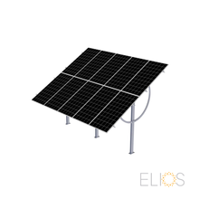 Elios Terra G10 – Adjustable floor mounting bracket for 10 panels (HDG steel, 25-55° tilt, 5-year warranty)