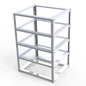 Pylontech Elios Battery Rack – Compatible with 4 US5000 Modules | Galvanized Steel