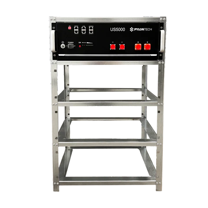 Pylontech Elios Battery Rack – Compatible with 4 US5000 Modules | Galvanized Steel
