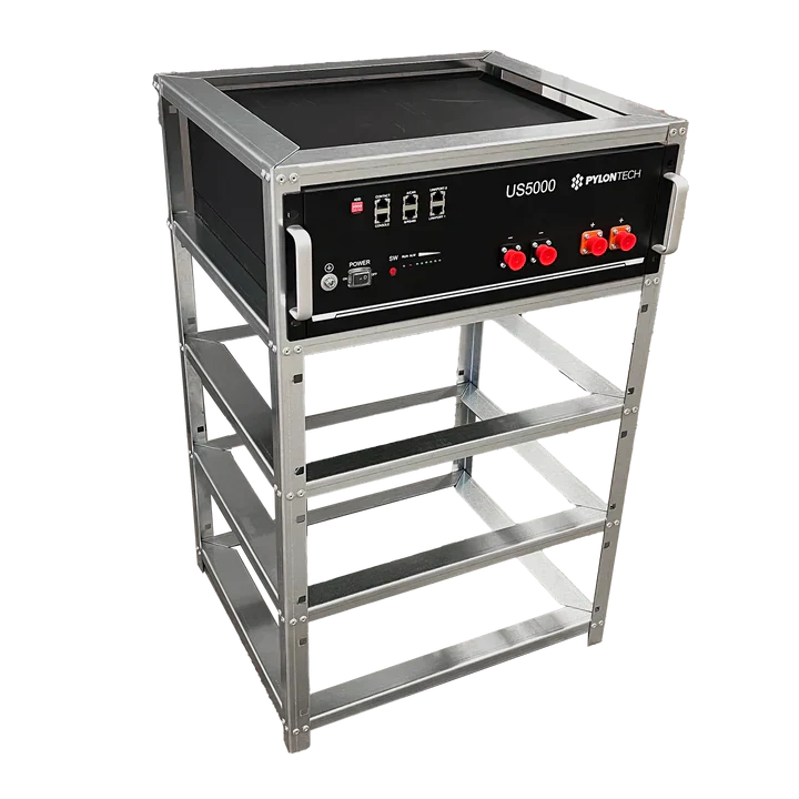 Pylontech Elios Battery Rack – Compatible with 4 US5000 Modules | Galvanized Steel