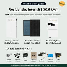 Kit Résidentiel Intensif 30,6 kWh | 6,4 kWc + redondance & batteries LiFePO₄ Boutique Solaire Québec