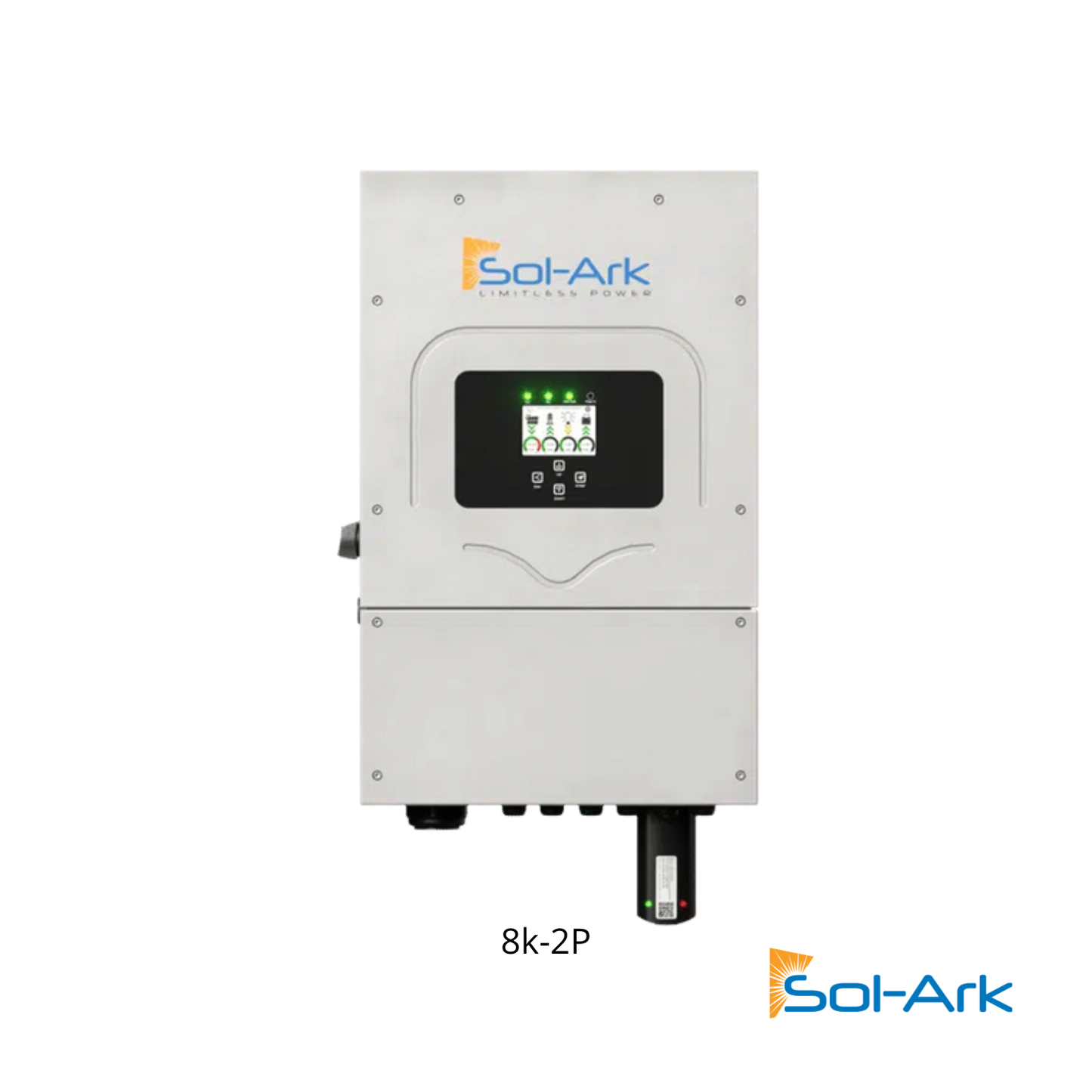 Onduleur-chargeur Hybride Sol-Ark Lite 8K-2P 120 V – 5 kW continu, Wi-Fi, Load Side Ready